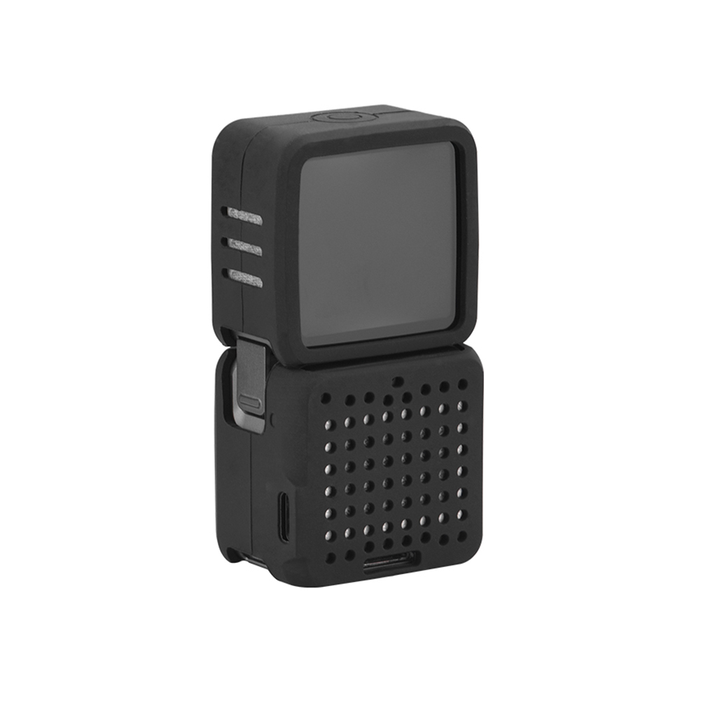 Weiche silikonhülle für dji action 2 , schwarze schutzhülle mit rahmen, kratzfest, zubehör für sport-action-kameras