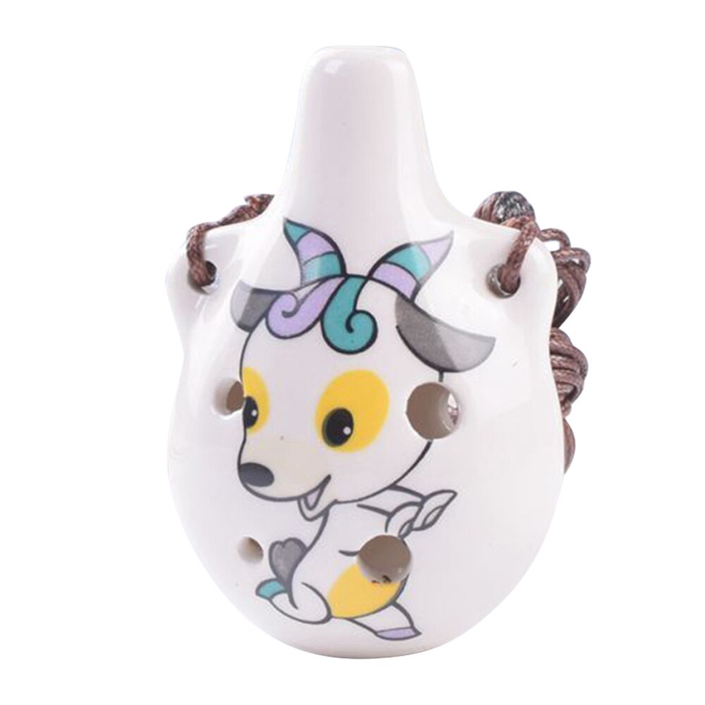 1pc ceramiczne Ocarina przenośny flet okaryna dekoracja na biurko instrument muzyczny prezent Ocarina dla początkujących dzieci dzieci: mieszany kolor 1
