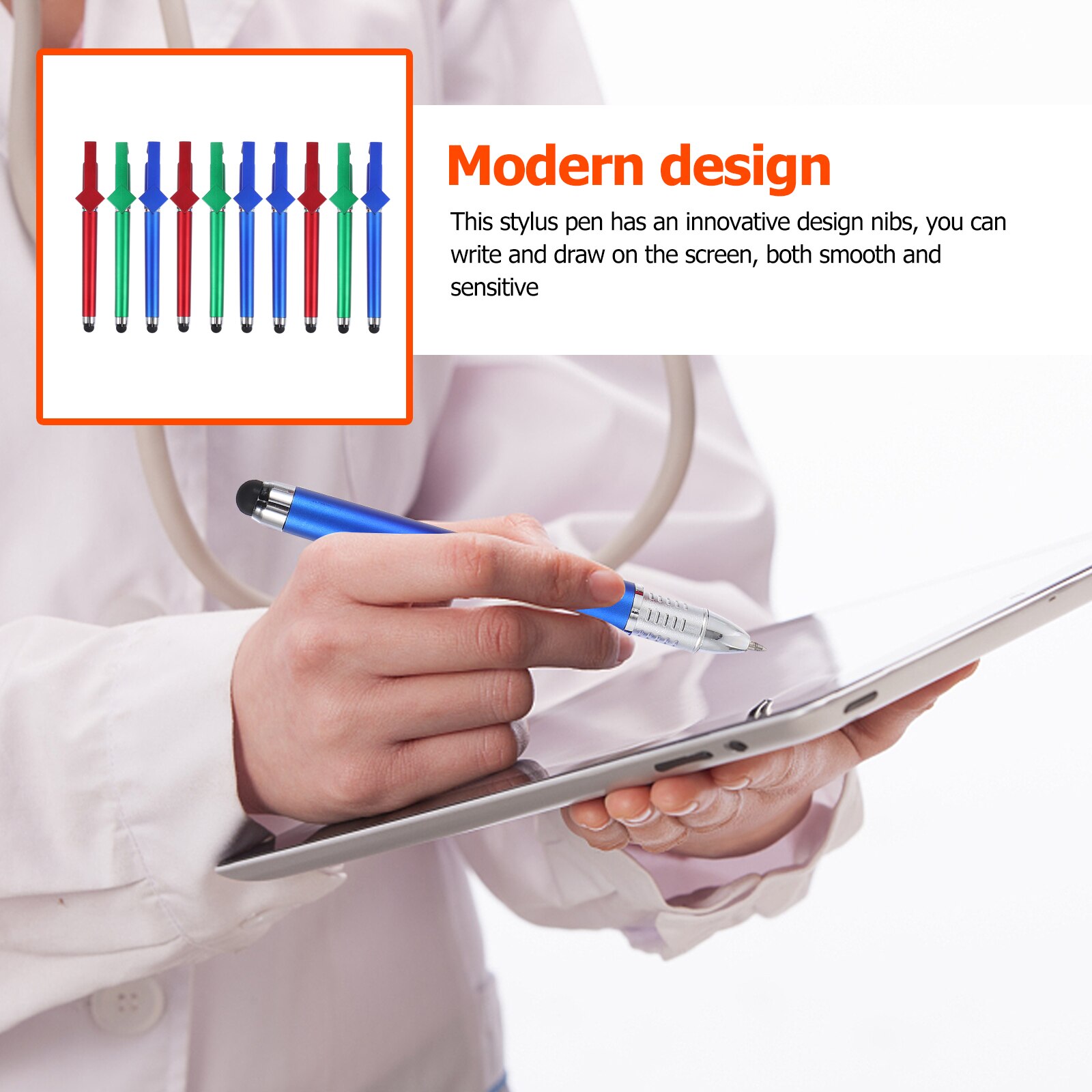 10Pcs Portable Tablet Pens Scratch-resistant Touchscreen Pencils Touchscreen Pens