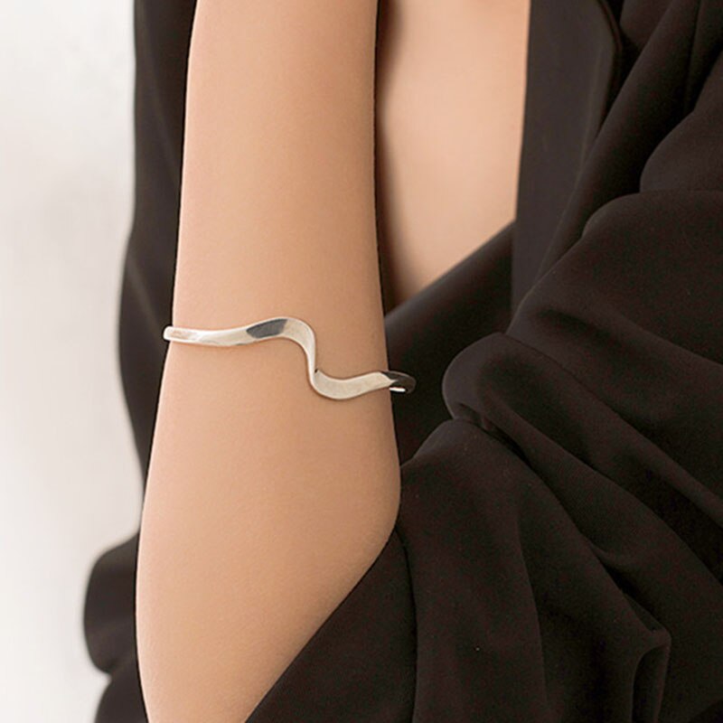 Foxanry – Bracelet à breloques en forme de tampon, minimaliste, INS, vague créative, géométrique irrégulière, bijoux de mariée, , 925