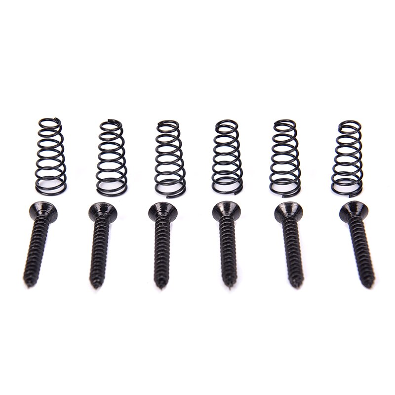 6pcs Electric Guitar Single Coil Pickup Mount Height Screw with Spring 23mm*5mm Guitar Screws Springs Guitarra Tornillo Resorte: BB