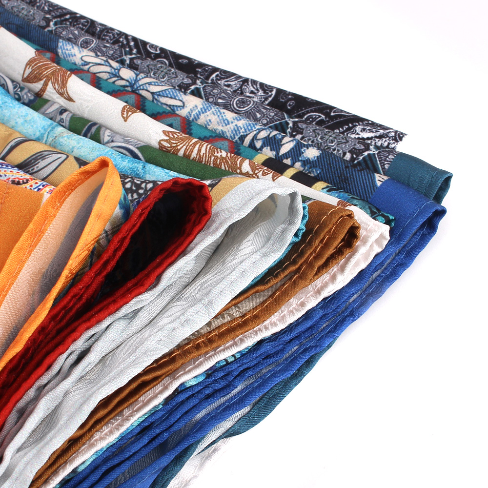 Print Pocket Square For Men Women Floral Printing Kerchief Men's Handkerchiefs Soft Suits Square Handkerchief Towels Scarves