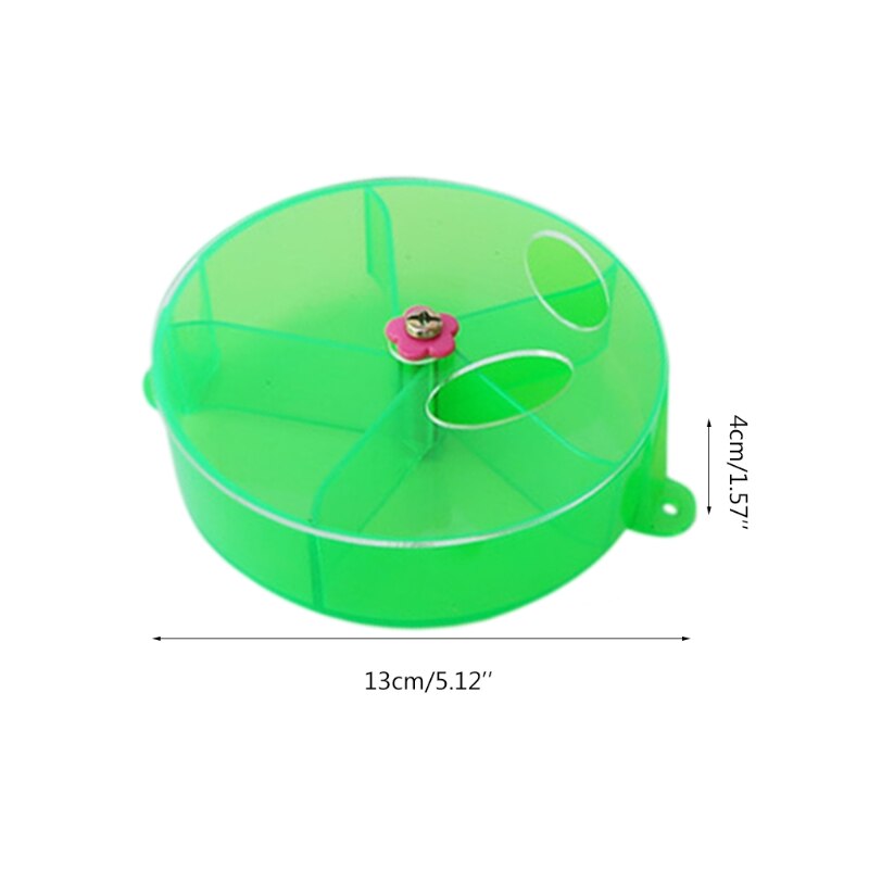 Bird Foraging Toy Cage Feeder Seed Food Ball Rotate Wheel for Parrot