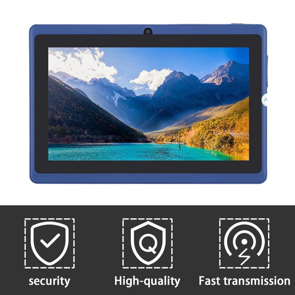 7inch Quad core android 4.4 kids tablet pc Q8 Q88 flashlight allwinner 512M+4G bluetooth HD 1024*600 tablets dual camera wifi