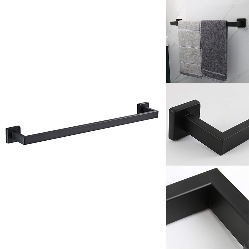 Toallero de baño, Base cuadrada gruesa, barra de toalla de acero inoxidable SUS304 para baño, accesorios de baño