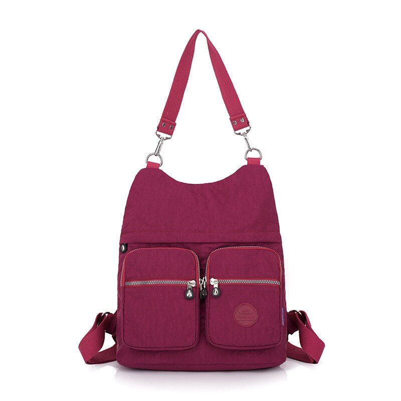 Jinqiaoer Kleur Vrouwelijke Tas Waterdichte Nylon Tas Vrolijk Grote Capaciteit Rugzak Beknopte Sfeer Rugzakken Boodschappentas