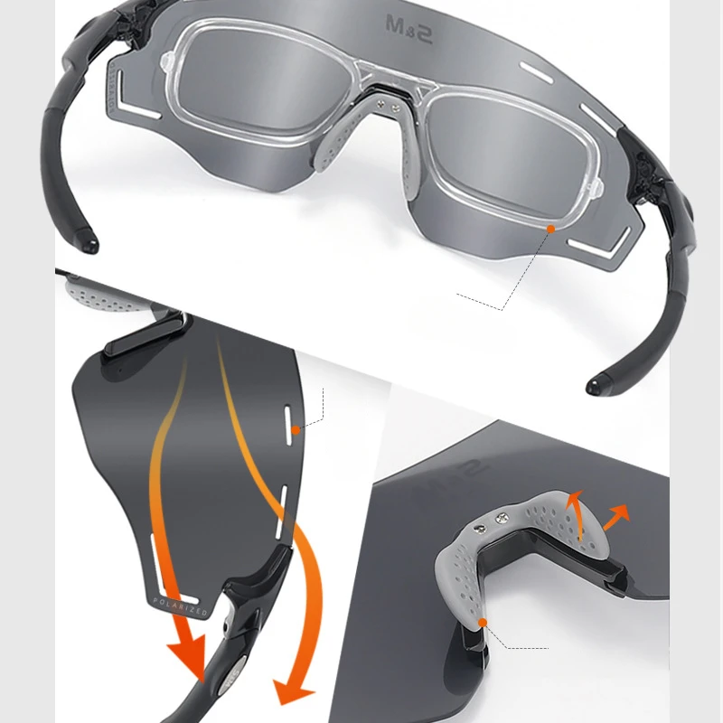 Gafas de sol deportivas polarizadas para motocicleta, lentes de luz polarizadas transparentes que cambian de Color, módulo Multicolor, venta de verano