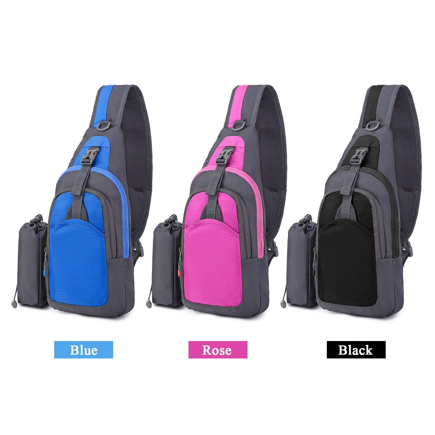Portable 7L Sling Bag Women Men Shoulder Backpack Chest Pack Causal Crossbody Bag for Cycling Camping Running Travel waist bag