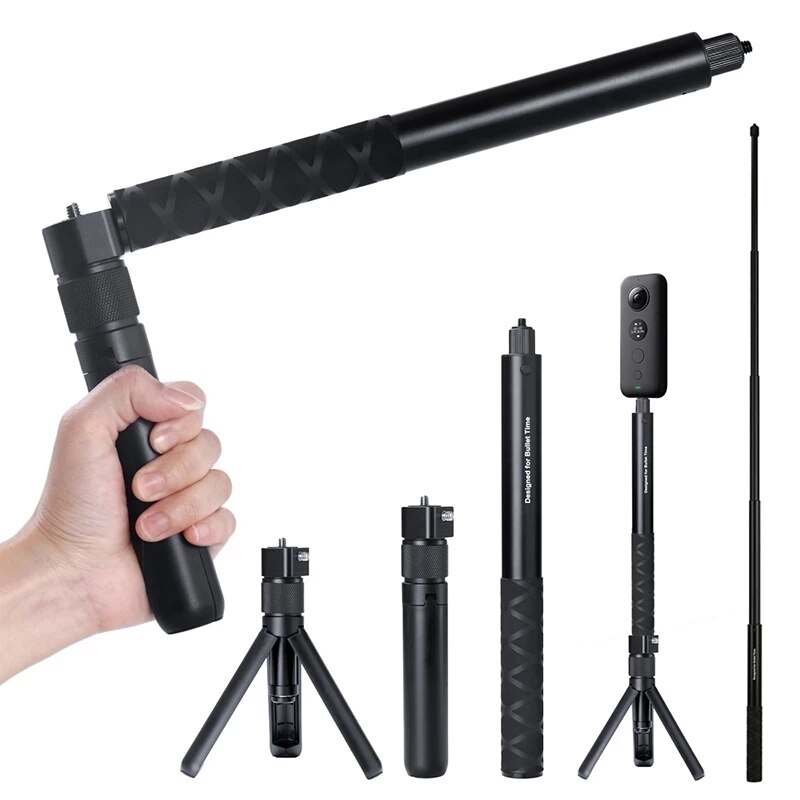 Universal Insta360 One X X2 One R Plus EVO Selfie Stick Bullet Time Handheld Tripod Invisible Selfie Stick Insta 360 Accessories