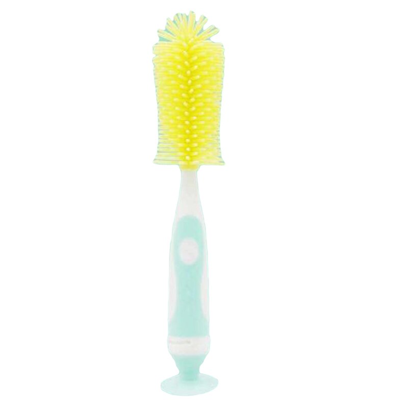 Silicone + PP Bottiglia di Bambino Pennelli Tettarelle Da Biberon Pennelli Beccuccio Del Tubo Tettarella Spugna Biberon Spazzola di Pulizia Multifunzionale: green