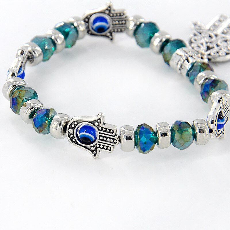Retro Kralen Armbanden Armbanden voor Vrouwen Fatima Hand & Evil Eye Charm Sieraden