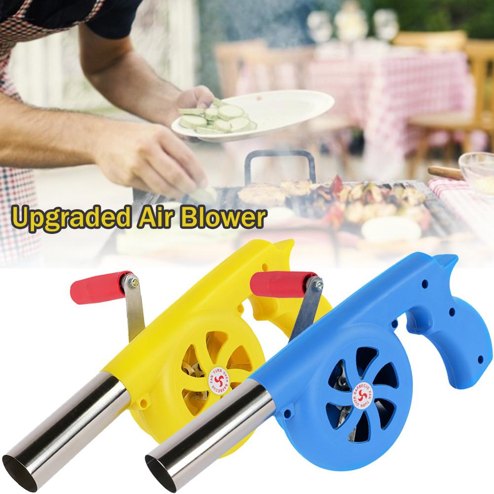 Soplador de aire Ventilador de barbacoa portátil fuelle de barbacoa, herramienta de manivela manual, accesorios de estufa para cocina al aire libre, novedad