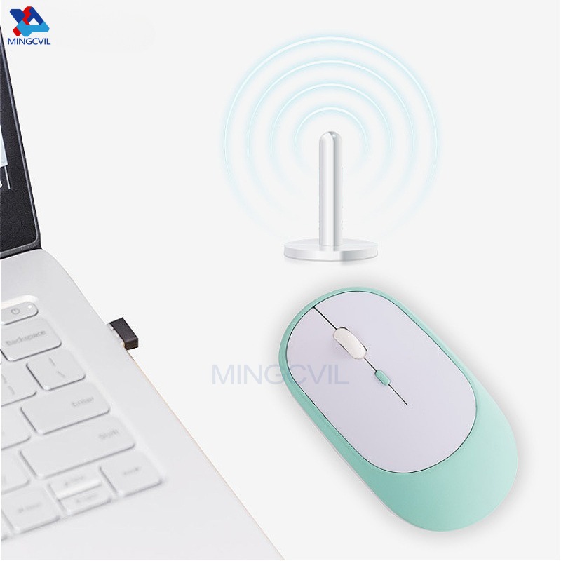 MINGCVIL Wireless Mouse Bluetooth USB Silent Mice Adjustable DPI Ergonomic Rechargeable Gaming Mouse For Xiaomi Tablet
