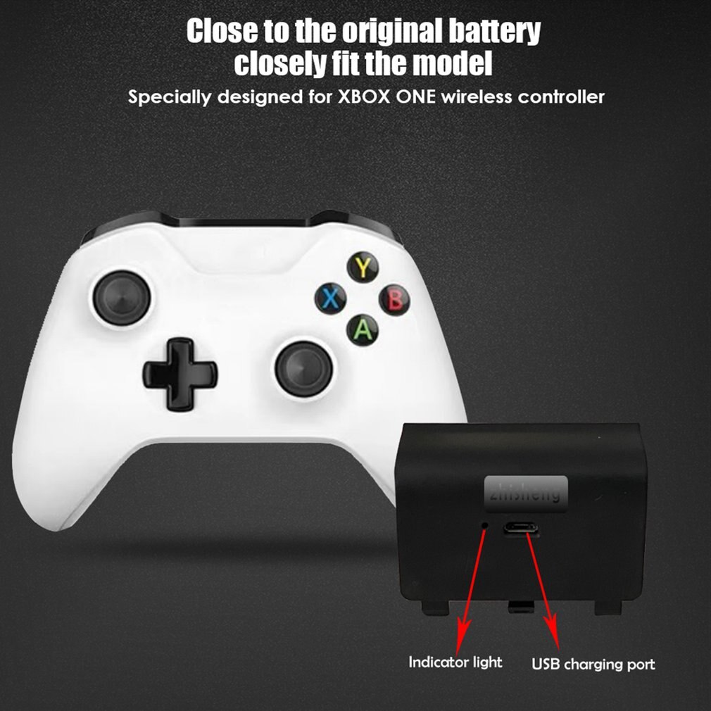 2400mAh For Xbox One Wireless Controller Gamepad Joypad Rechargeable Battery With USB Charging Cable Replacement Batteries