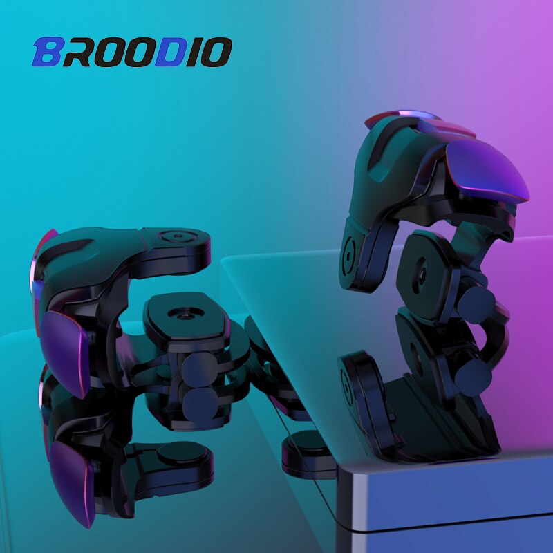 BROODIO-disparador de juego para teléfono móvil, botón de disparo, mando para iPhone, Android, PUBG, gatillos