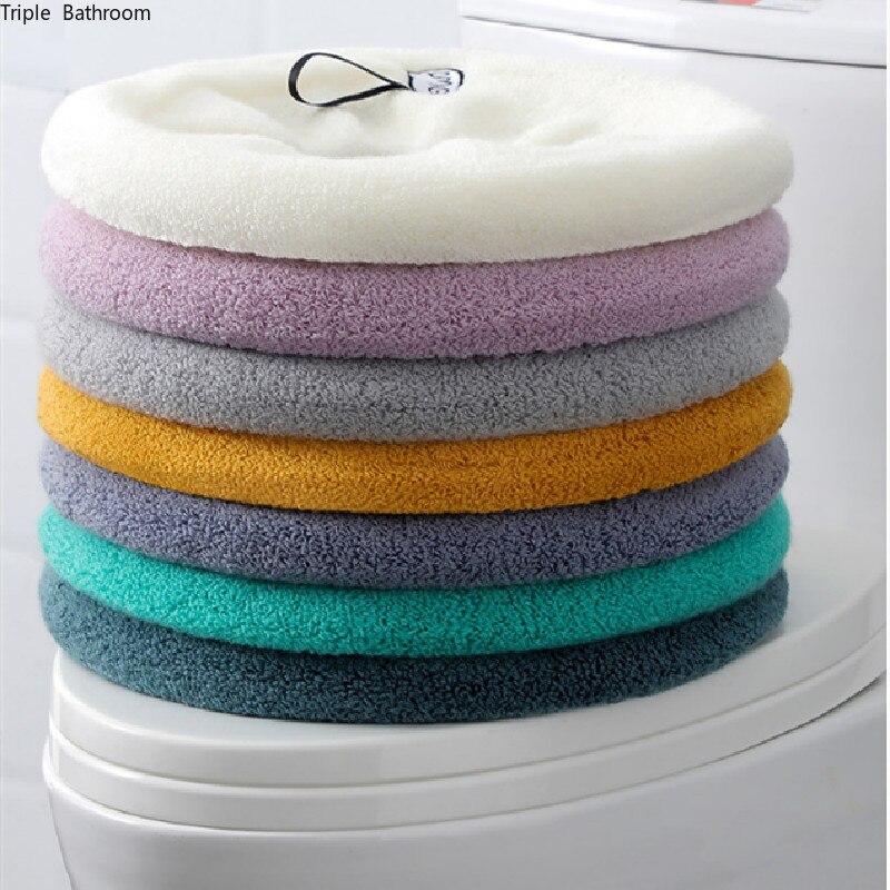 Winter Large Universal Keep Warm Waterproof Soft Toilet Mat Washable Thicken Bathroom Supplies Toilet Seat Cover Accessories
