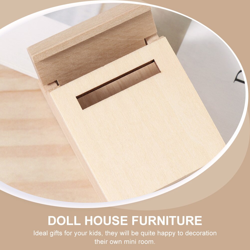 2pcs Mini House Mailbox Decorative Mailbox Model Doll House Decorations