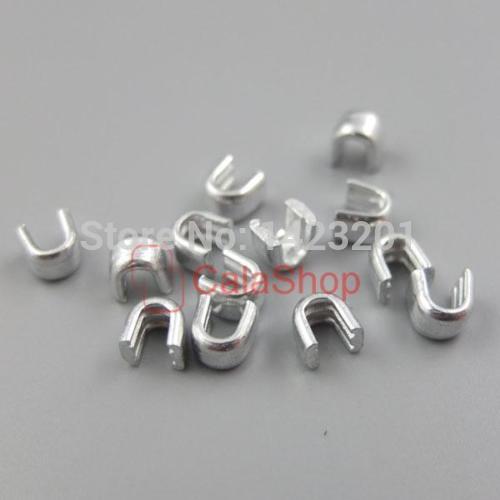 500 Pcs / Lot #5 5mm U-shaped Zipper stoper Top Stop Bottom Rescue Repair Set Black Nickel Gold Bronze
