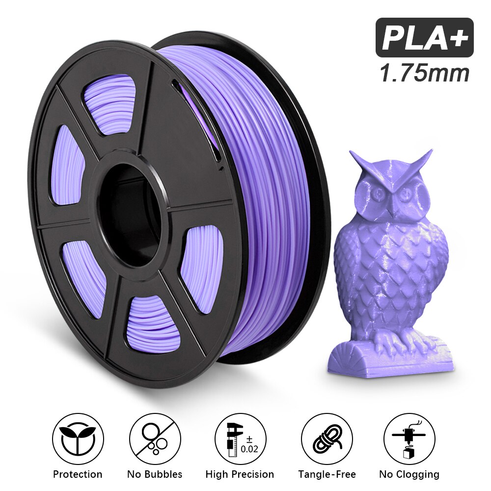 Filament d'imprimante 3D 1kg PLA Plus PLA + dureté élevée qui respecte l'environnement 1.75mm tolérance +/-0.02mm matériel d'impression 100% aucune bulle: PLA PLUS  PURPLE