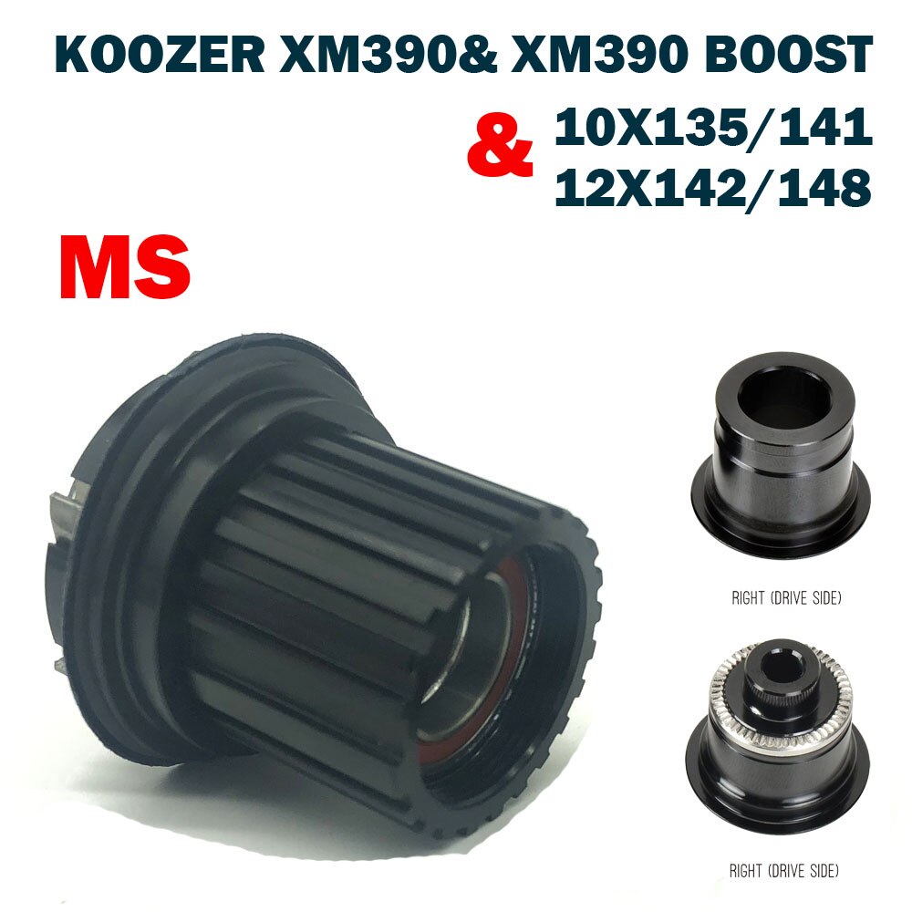Koozer MTB Bicycle Hub Cassette 12 Speed Body for XM390 390 BOOST Hyperglide HG 8-11S Eagle NX GX XD Micro Spline MS 12S Freehub: MS With QR TA Cap
