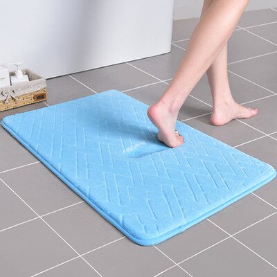 Tapis salle de bain eau tapis tapis bain d eau tapis mousse a mémoire tapis salle de bain tapis Super Absorbant: Y68-skyblue