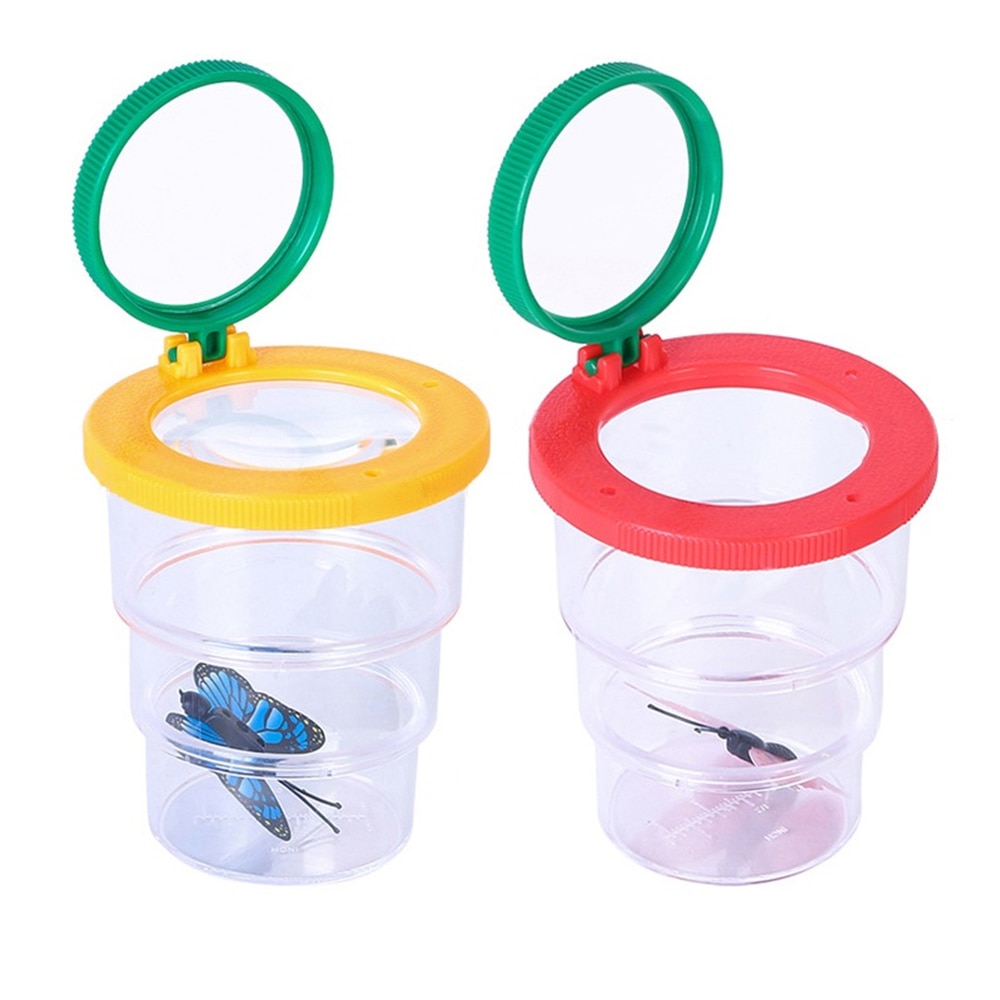 Bug Insect Watcher Magnifying Glass Small Animal Insect Children Cylindrical Crawler Butterfly Box Magnifying Glass Magnifier