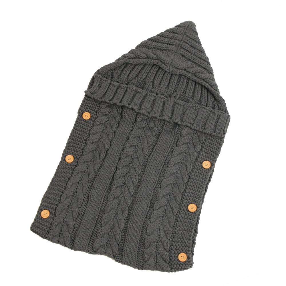 Herfst En Winter Zuigeling Breiwol Knoppen Slaapzakken Kinderkleding Ontvangen Dekens: 6