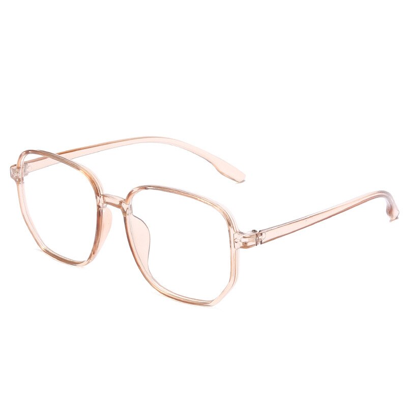 Lunettes octogonales à monture polygonale, monture de lunettes lisse pour hommes et femmes, monture de lunettes en métal clair, rétro: Style-B 5