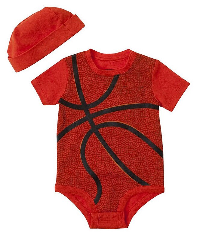 Tij Baby Boy Sport Outfits Basketbal Hoed Pakken Baseball Baby Rompertjes Kinderen Coach Kostuum Nummers Gedrukt 2 Stuks Body Suits: C / 6m