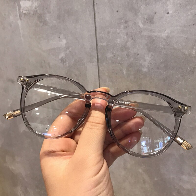 Imwete fasjonable brilleramme til kvinner årgang blå lys datamaskin menn brille rundt optiske briller