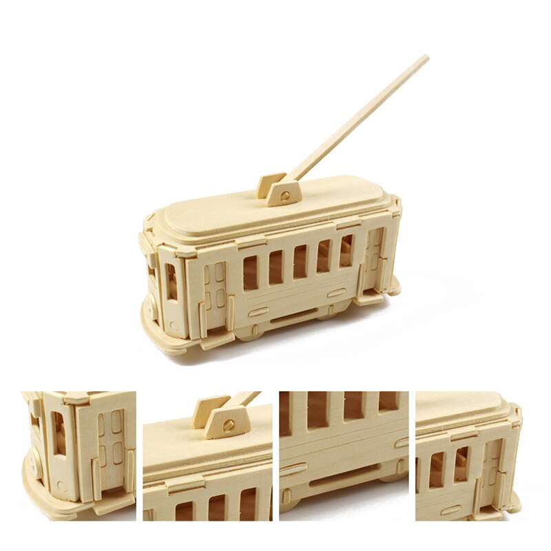 3D Puzzle Wooden Jigsaw Toys Plane Series Vehicle Model Education Toy Game For Children Wood Jigsaw Puzzles Christmas