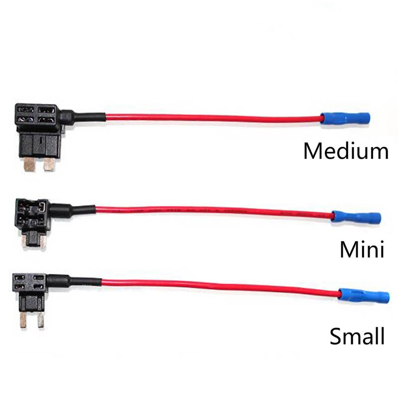 12V Mini Kleine Medium Size Auto Zekeringhouder Add-A-Circuit Tap Adapter Met 10A Micro Mini standaard Atm Blade Zekering