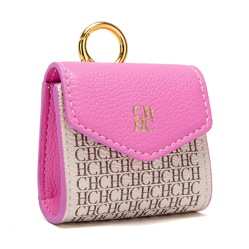 CHCH Key Bag Mini Wallet Earphone Bag: Pink