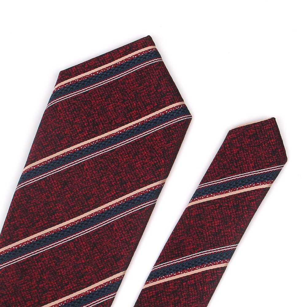 Men Tie Classic Plaid Neck Tie For Wedding Business Suits Man Paisley Ties Wine Red Men's Necktie Jacquard Neck Wear