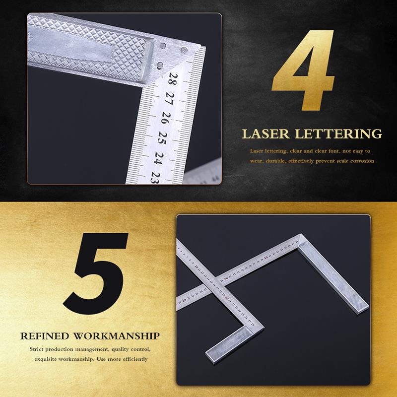 Square 90 Degree Right Angle Engineer Set Precision Ground Steel Hardened Angle Ruler gauge square ruler Protractor