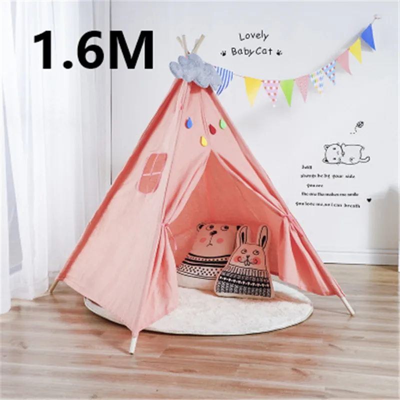 Tienda de campaña de 1,6 metros para chico, casa de juegos Wigwam para niños, tiendas Tipi portátiles para niños, tienda tipi Infantil para chico, sala de juegos para niñas