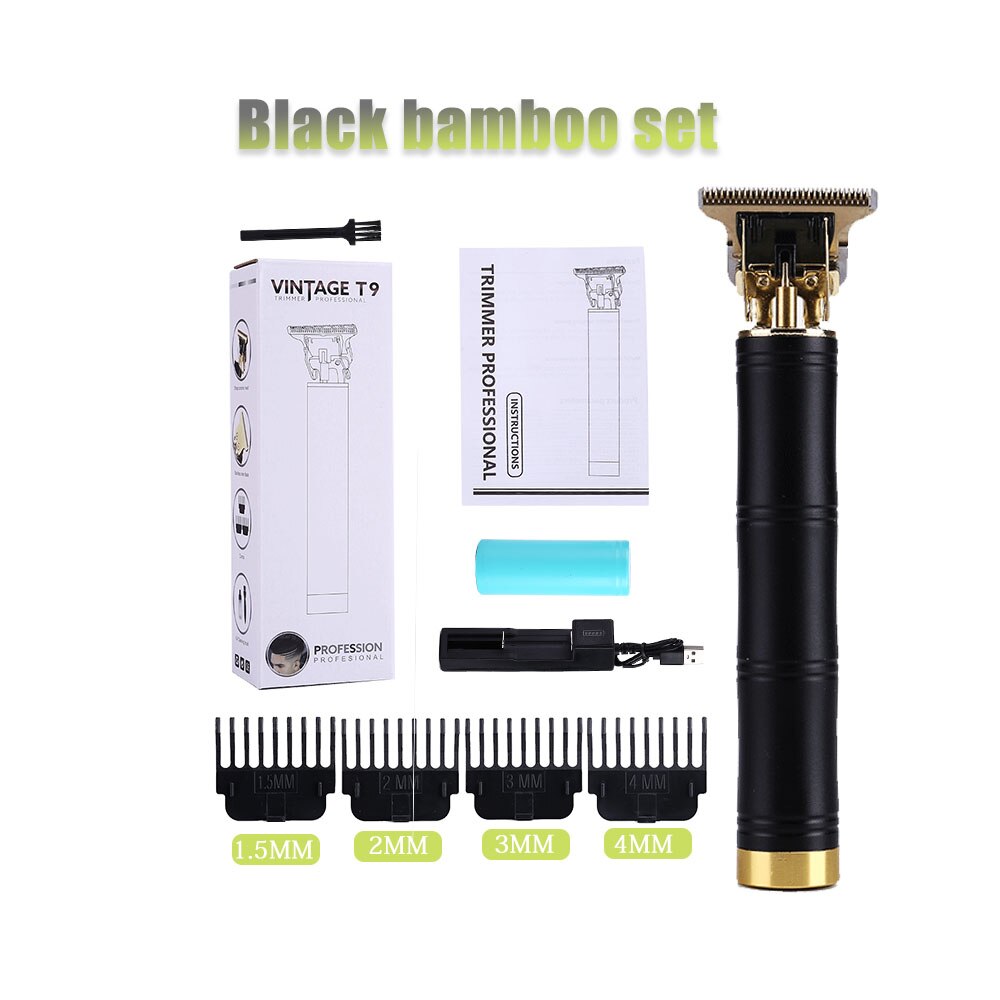 Recharge Clipper Hair Mower Haircut Machine Portable Trimmer Cutter Electric Formen Beard Shaver Hairstyle Cutting: Black bamboo 1