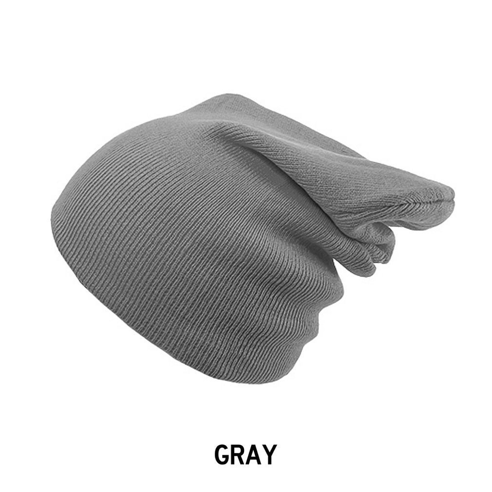 Mistdawn 2022 unisex strikket slouch skullies hunhue hue kvinder mænd efterår vinter varme huer ski cap one size: Grå