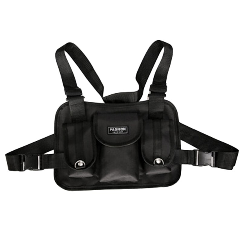 Chest Waist Bag Front Hip Hop Streetwear Chest Bag Cross Shoulder Bags: Default Title