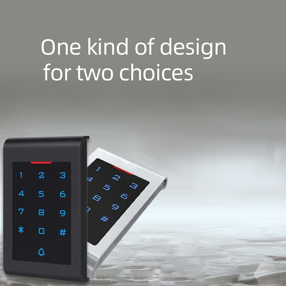 T10 Plastic case Digital backlit touch keypad 125KHZ RFID 13.56MHZ Card Reader WG26 Input output Standalone Access Controller
