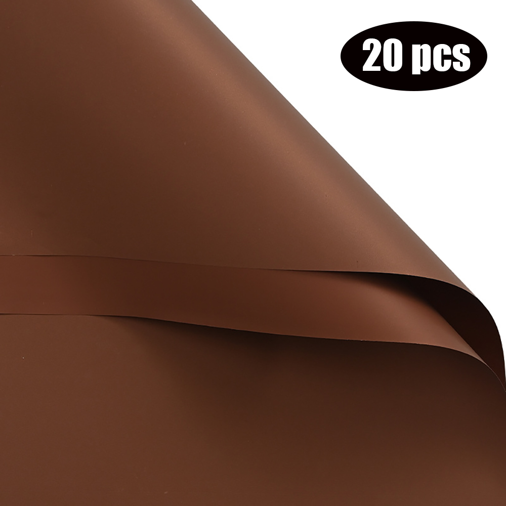 20 piezas de papel para envolver flores, ramo de papel Ouya de Color sólido, paquete Floral de estilo coreano, materiales de floristería DIY: Gris oscuro