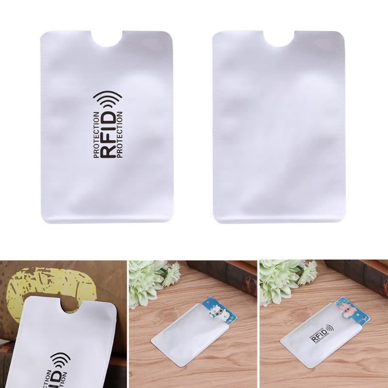 1pc anti-rfid-blokkerende lezer slot bankpashouder id bankpashouder rfid-bescherming metalen creditcardhouder aluminium