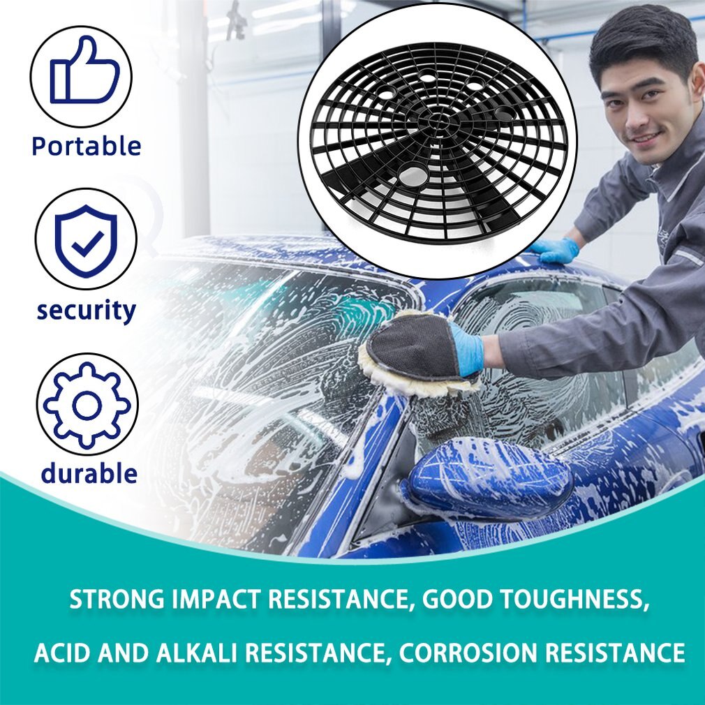 Wasstraat Grit Guard Zand Steen Isolatie Netto Insert Wasbord Water Emmer Scratch Dirt Filter Car Cleaning Tool 23.5Cm