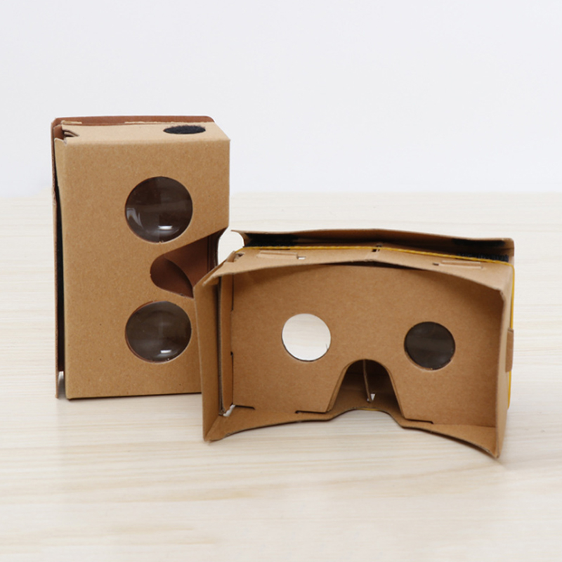 1pc google cardboard 3d vr virtual reality-brillen voor android of telefoon vr-model doe-het-zelf: transformeer je apparaat in een groot scherm