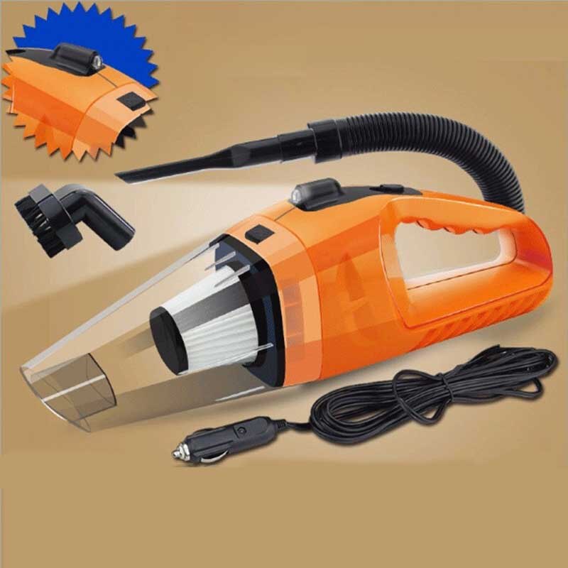 Small Handheld Vacuum Cleaner Charging Vacuum Cleaner Wireless Vacuum Cleaner Essential Accessories Car Vaccum Cleaner: Orange Lighted
