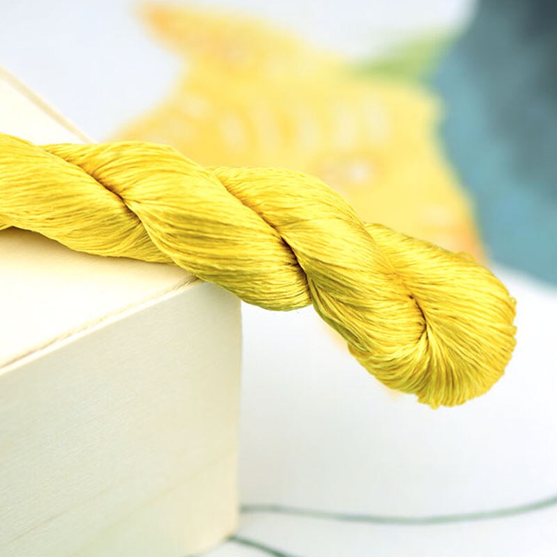 silk embroidery thread / 100% silk thread /hand embroidery embroider cross stitch/ yellow series/7 pure colors: 5