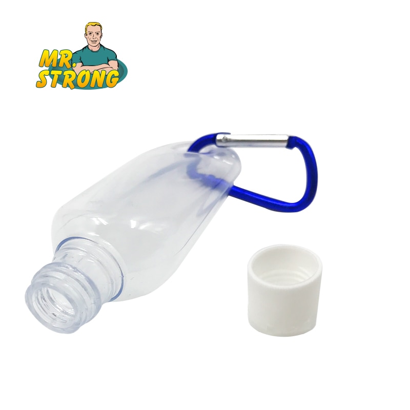 10 st/lot 30ml 60ml tomma påfyllningsbar flaska med nyckelring resa genomskinlig plast parfym min lilla flaska