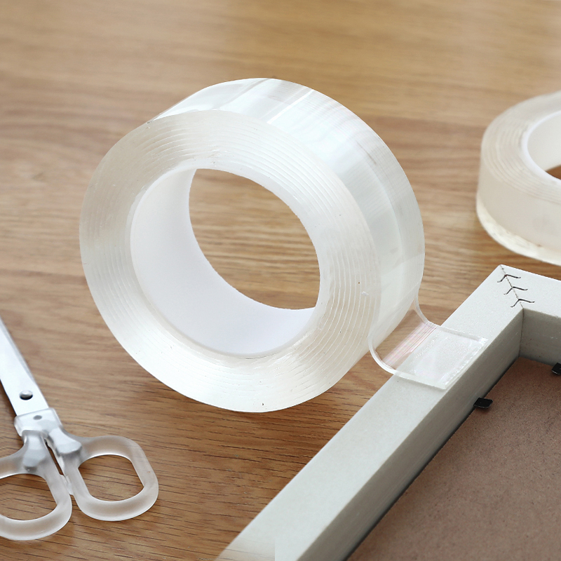 Reusable transparent double-sided tape, functional tape, traceless, waterproof, cleanable glue, household 1 m, 2 m, 3 m, 5m