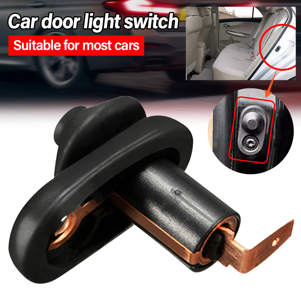 Universal Car Interior Door Light Lamp Switch Black Vehicle Button Door Light Switch Part Auto Inter Switch Accessories