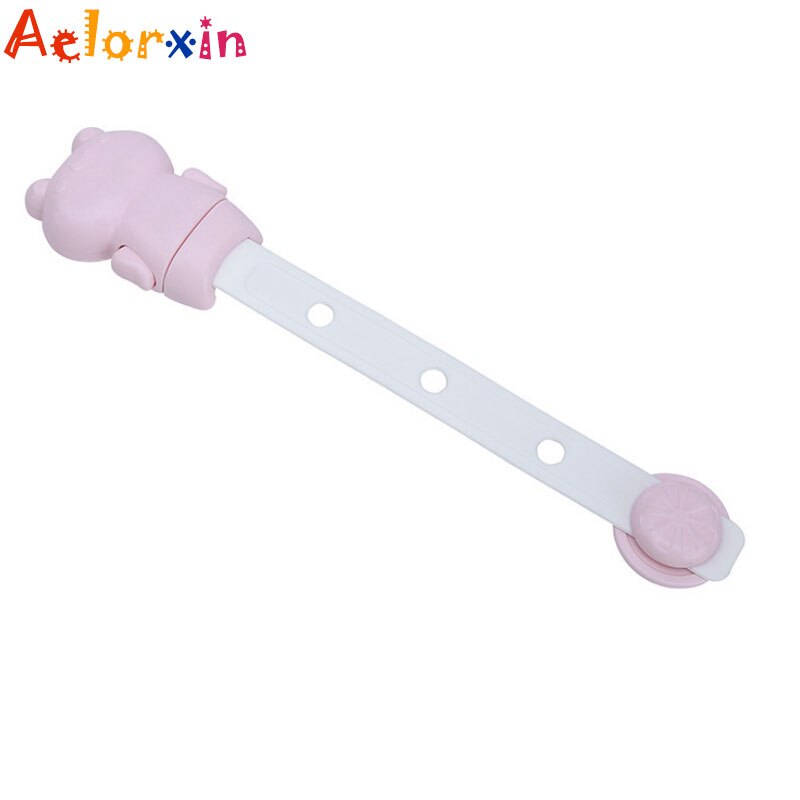 1 pièces Animal frogarmoire serrure sécurité enfant bébé Protection des enfants coffre-fort serrures pour réfrigérateurs bébé sécurité tiroir loquet: Rose
